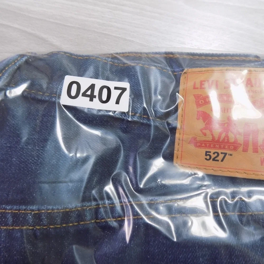 Levi's 527 Slim Bootcut Jeans Mens 34x32 (Fits 36X32) Dark Wash Blue Denim EUC